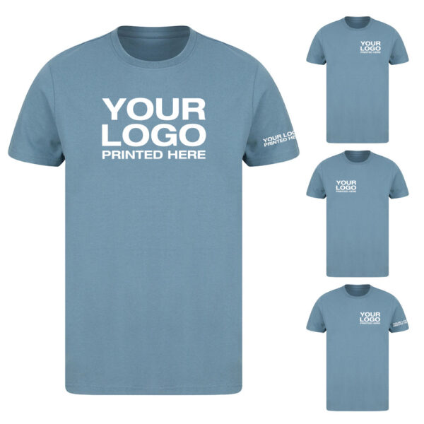 Stretch Cotton T-Shirt - Stone Blue - Unisex XLarge