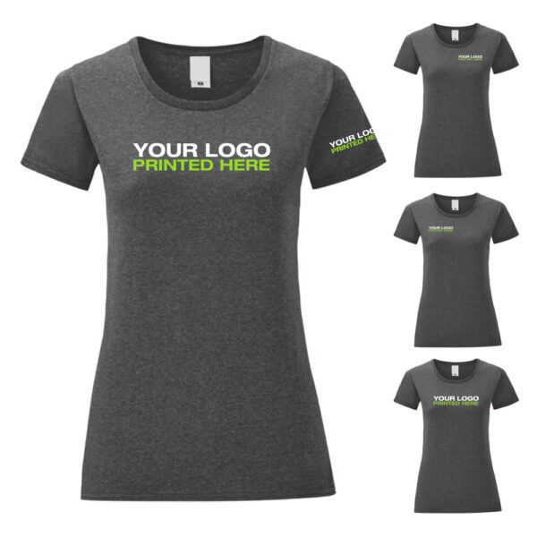 Classic Cotton T-Shirt -  Heather Charcoal - Size 14