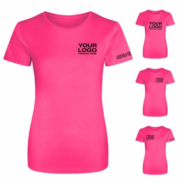 Textured Fabric Sport T-Shirt - Electric Pink - Size 12