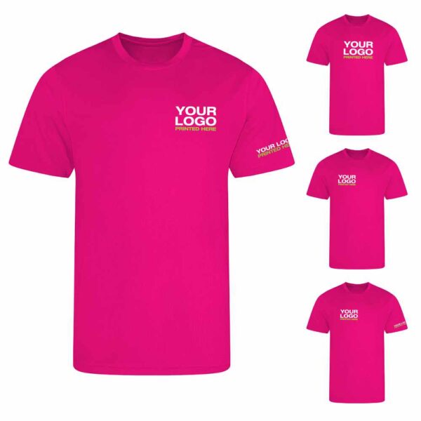 Textured Fabric Sport T-Shirt - Hot Pink - Kids Age 9/11